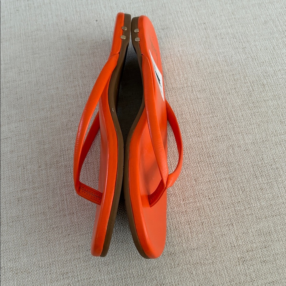 BEEK Sunbeam Leather Flip Flop Sandal, TOMATO, Size 9, NWT no box - Picture 5 of 10